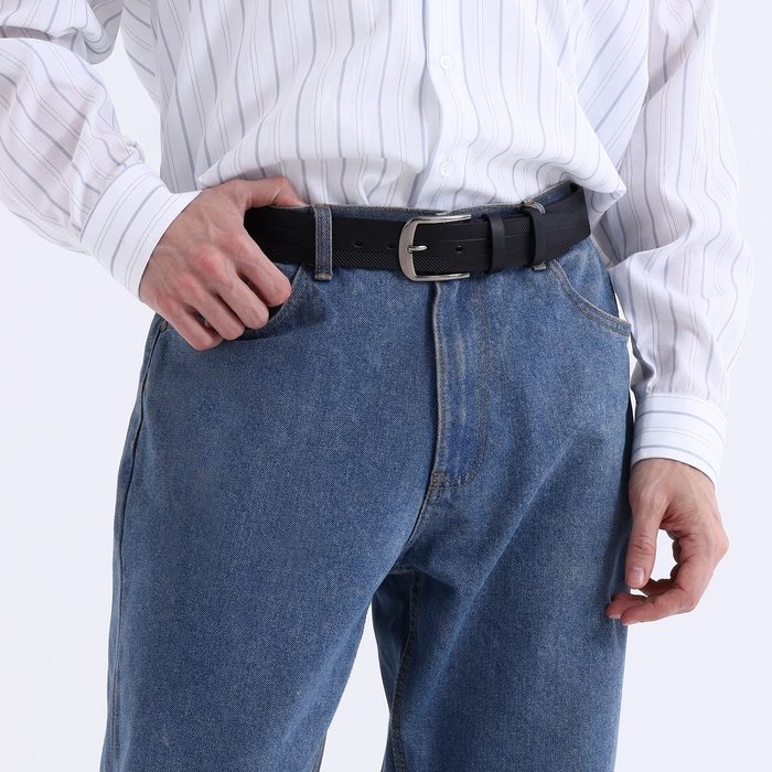 Ремень мужской «Великан», ширина 4 см, винт, пряжка металл, цвет чёрный Ремень мужской «Великан», ширина 4 см, винт, пряжка металл, цвет чёрный