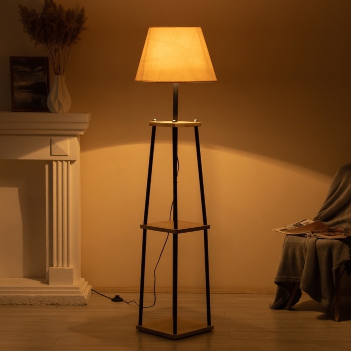 Торшер напольный с полочками "Минимализм" Е27 40W 45х45х154,5 см