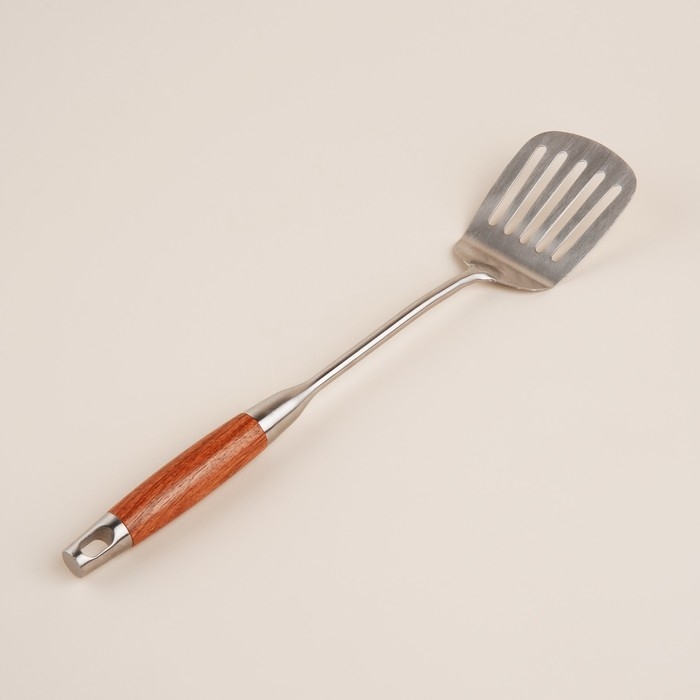 Лопатка перфорированная из нержавеющей стали SL Home, «Рустик», 39,5×8 см, цвет серебряный Лопатка перфорированная из нержавеющей стали SL Home, «Рустик», 39,5×8 см, цвет серебряный