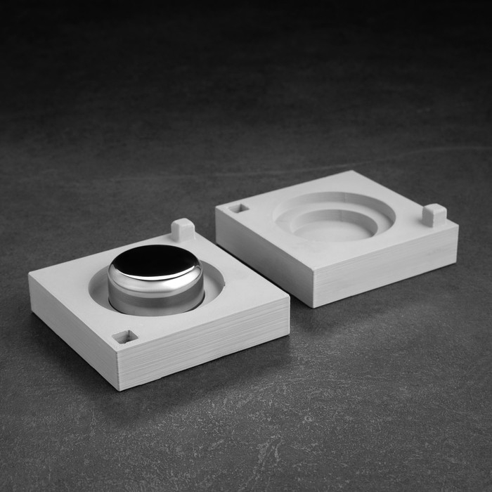 Камень для виски охлаждающий Камень для виски охлаждающий "Шайба. STEEL", в шкатулке бетон, 10см х 10см, h=4см