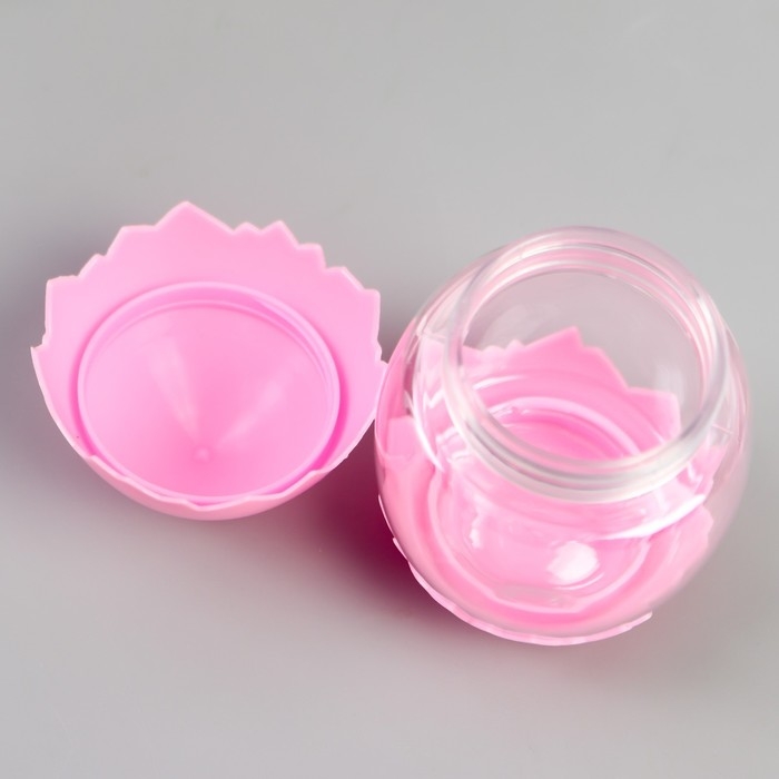 Баночка для скрапбукинга пластик Баночка для скрапбукинга пластик "Яйцо со скорлупой" 157 мл цв.крышка МИКС 9,6х6х6 см