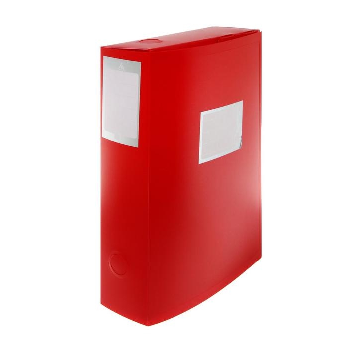 Папка-короб архивная А4, корешок 80 мм, пластик, Calligrata, вырубная застежка, красная, до 700 листов Папка-короб архивная А4, корешок 80 мм, пластик, Calligrata, вырубная застежка, красная, до 700 листов