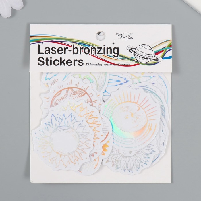 Наклейка пластик Наклейка пластик "Голография. Космос" набор 38 шт 13х11,5х0,5 см