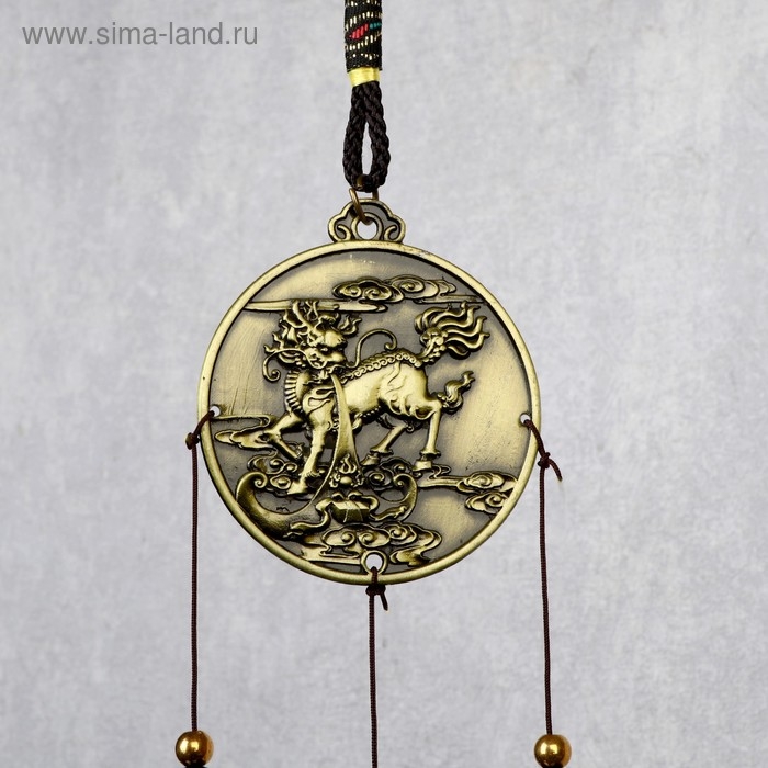 Музыка ветра металл Музыка ветра металл "Драконы на монете" 2 колокольчика 37 см