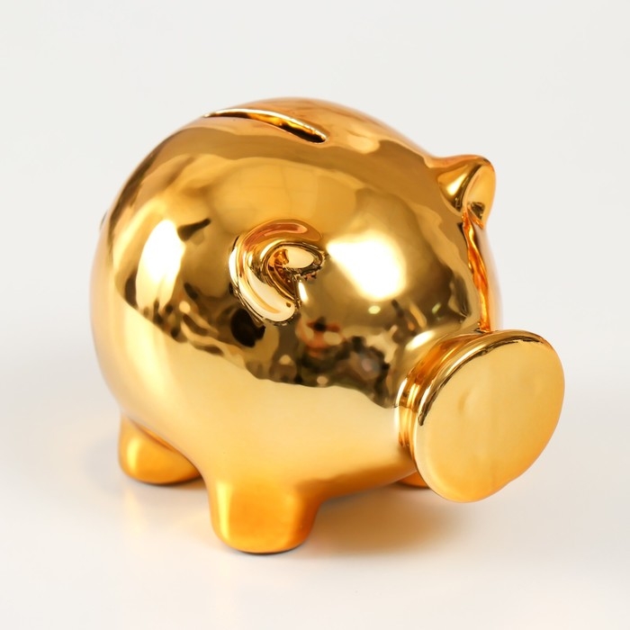 Копилка керамика Копилка керамика "Золотой хрюн" 11,3х8,9х9,5 см