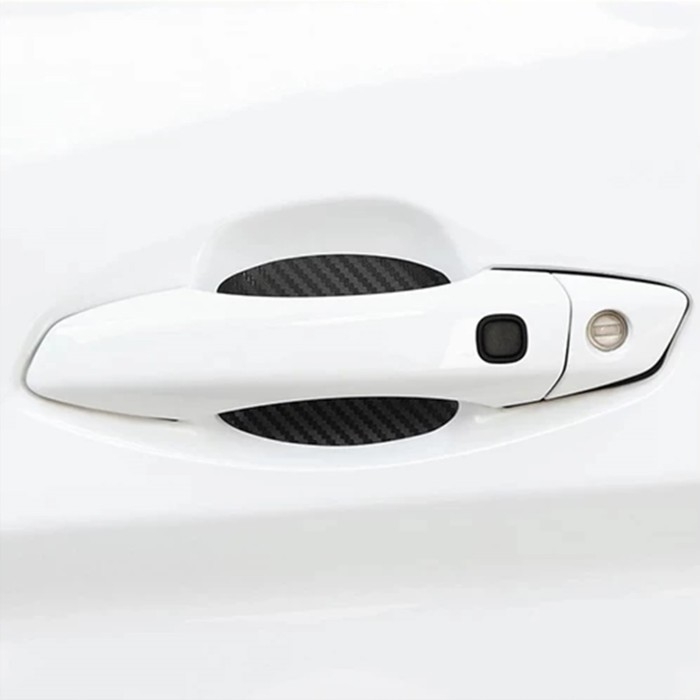 Защитная пленка под ручки дверей, 3D карбон, 5х6.8 см, черный, набор 4шт Защитная пленка под ручки дверей, 3D карбон, 5х6.8 см, черный, набор 4шт