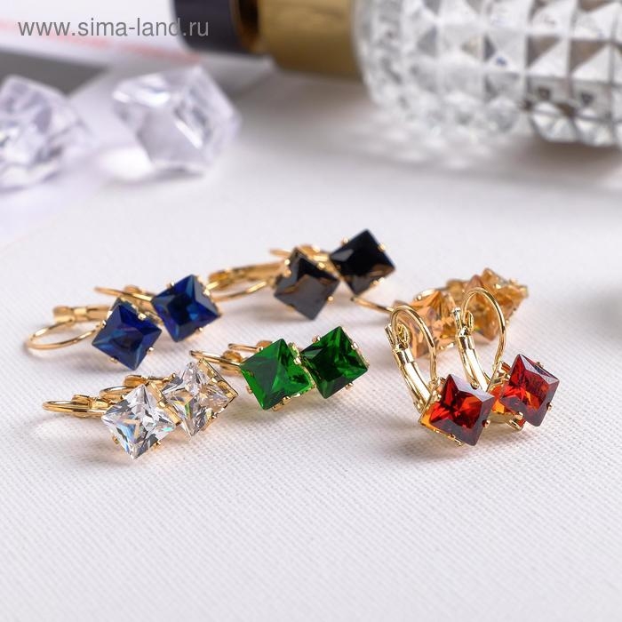 Серьги со стразами «Конфетти» каникулы ромб, цвет МИКС в золоте Серьги со стразами «Конфетти» каникулы ромб, цвет МИКС в золоте