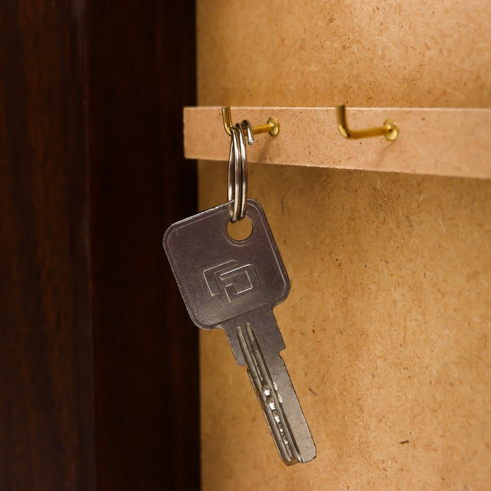 Ключница Ключница "Цветочная композиция" венге 16х31 см МИКС