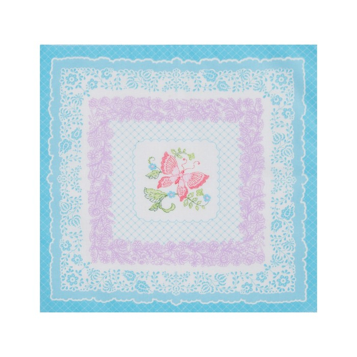 Платки носовые женские Этель  Платки носовые женские Этель "Нежность" 30*30 см, (набор 12 шт), рис. МИКС,100% хл