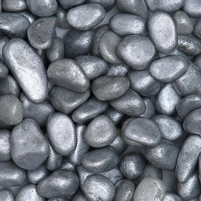 Грунт для аквариума Грунт для аквариума " Галька серебристый металлик" галька декоративная 350 г фр.5-10 мм