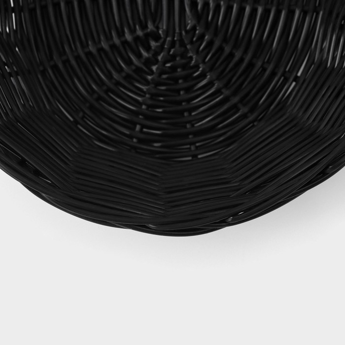 Корзинка для подачи Доляна «Плетёнка», 25×18×6,5 см, цвет коричневый