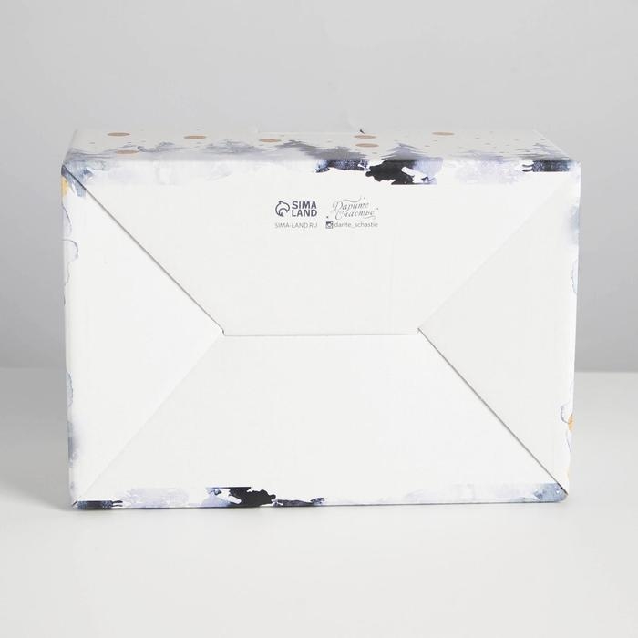 Коробка подарочная новогодняя складная «Let it snow», 22 х 15 х 10 см, Новый год Коробка подарочная новогодняя складная «Let it snow», 22 х 15 х 10 см, Новый год