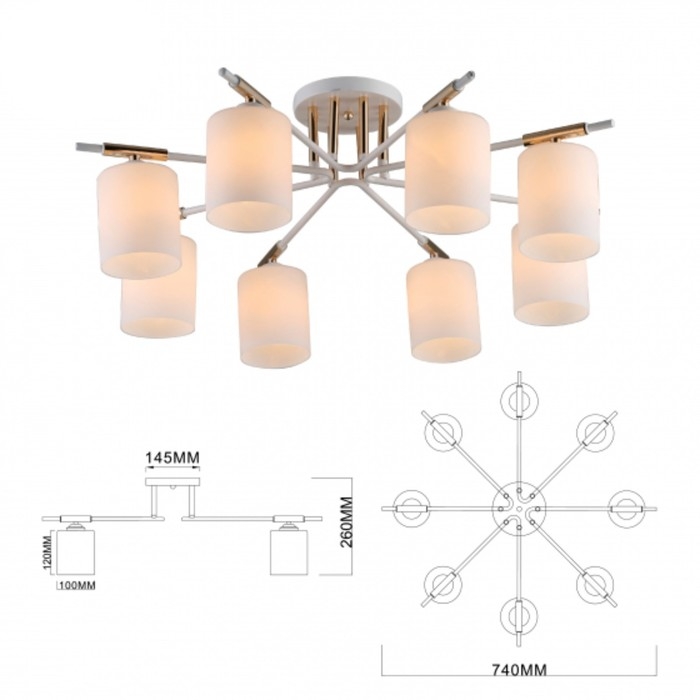 Люстра Amanda 9092-308 8 x Е27 40Вт Люстра Amanda 9092-308 8 x Е27 40Вт