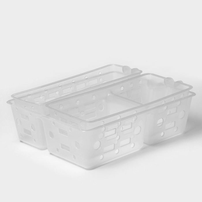 Набор органайзеров универсальных (S+M+L), 3 шт, цвет прозрачный Набор органайзеров универсальных (S+M+L), 3 шт, цвет прозрачный