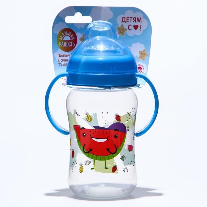 Поильник - непроливайка детский с мягким носиком «Фрукты», 270 мл., с ручками, цвет МИКС Поильник - непроливайка детский с мягким носиком «Фрукты», 270 мл., с ручками, цвет МИКС