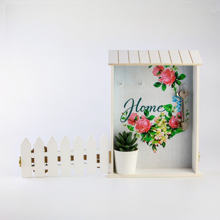 Ключница настенная «Home», цветы, 22,5 х 30,5 х 5,7 см. Ключница настенная «Home», цветы, 22,5 х 30,5 х 5,7 см.