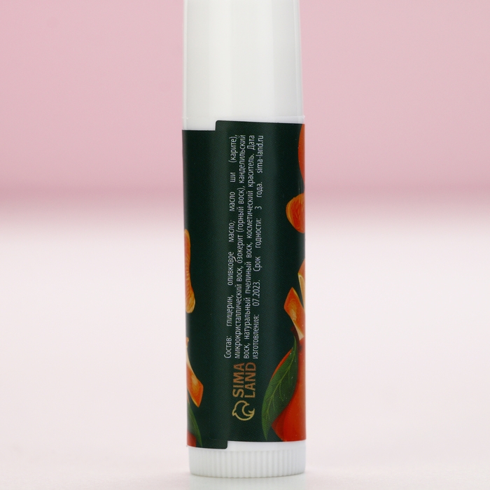 Бальзам для губ, 10 г, аромат мандарина, Новый Год Бальзам для губ, 10 г, аромат мандарина, Новый Год