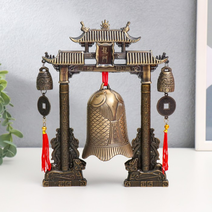 Колокол-гонг металл настольный  Колокол-гонг металл настольный "Драконы" 21,5х22х5 см