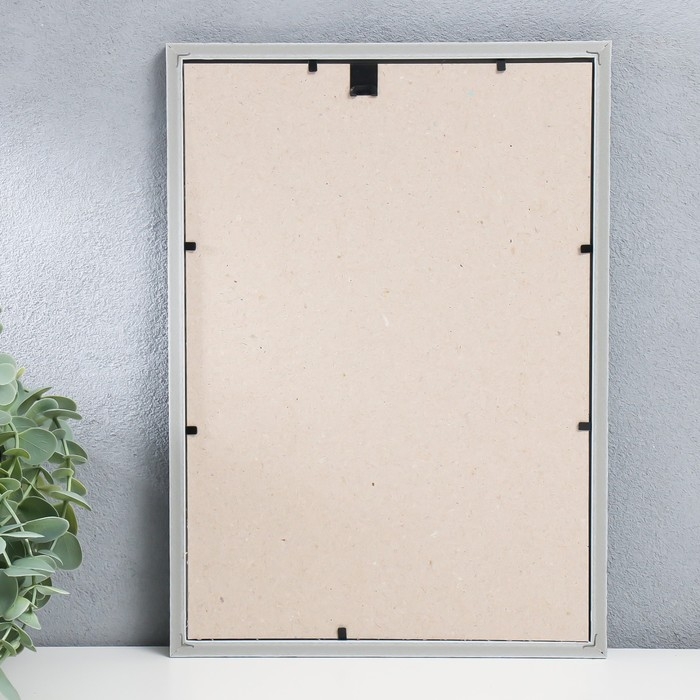 Фоторамка пластик Фоторамка пластик "Акварель" 21х30 см, морозное серебро