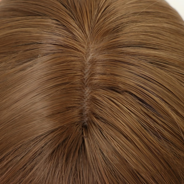 Парик искусственный, с чёлкой, имитация кожи, 60 см, цвет русый/пепельно-розовый Парик искусственный, с чёлкой, имитация кожи, 60 см, цвет русый/пепельно-розовый