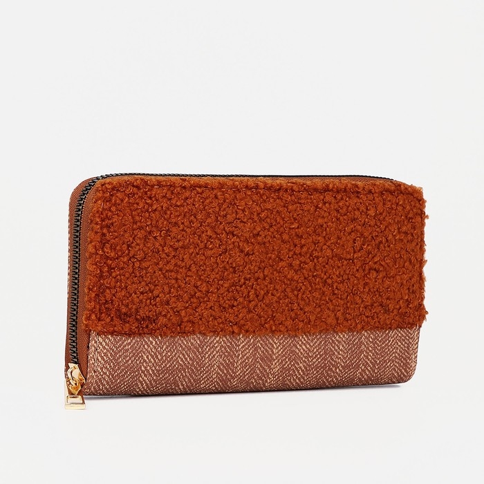 Кошелёк на молнии, цвет рыжий Кошелёк на молнии, цвет рыжий