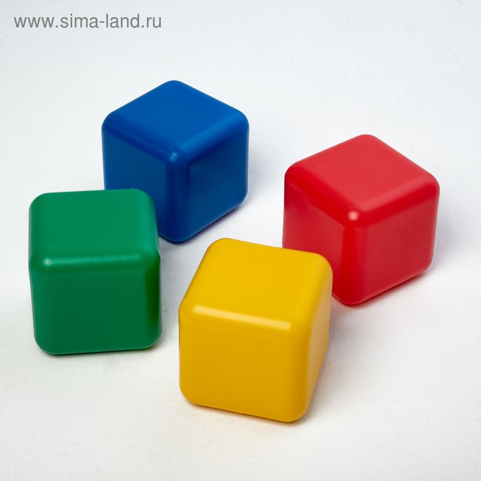 Набор цветных кубиков, 4 штуки, 12 х 12 см Набор цветных кубиков, 4 штуки, 12 х 12 см