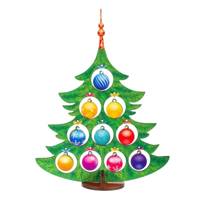 Модель из дерева «Ёлка сборная. Разноцветные шарики» Модель из дерева «Ёлка сборная. Разноцветные шарики»