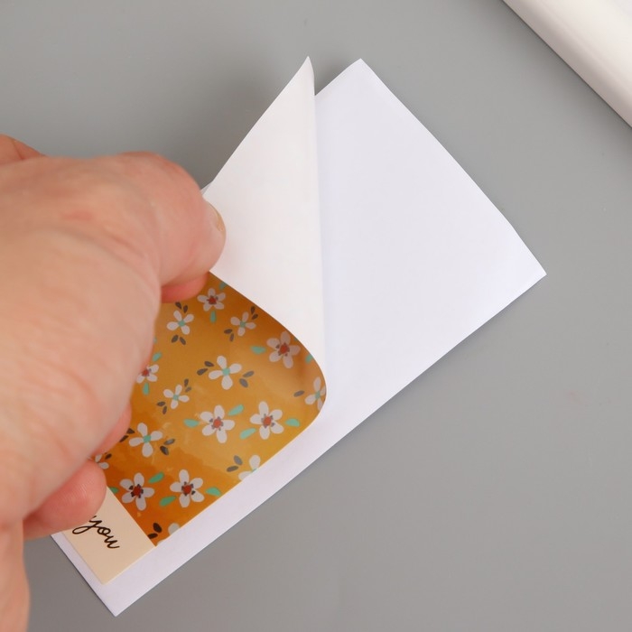 Наклейка бумага благодарность Наклейка бумага благодарность "Ромашки на жёлтом фоне" набор 50 шт 10х5 см