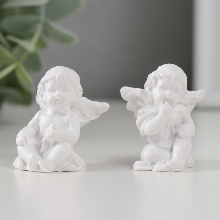 Сувенир полистоун Сувенир полистоун "Белоснежный малыш-ангелок" МИКС 2,5х2,5х3,5 см