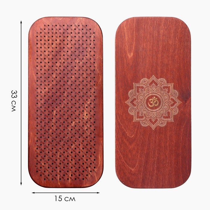 Садху, доска с гвоздями, для йоги Садху, доска с гвоздями, для йоги "Мандала", 2 шт, шаг 10 мм, 33 х 15 см