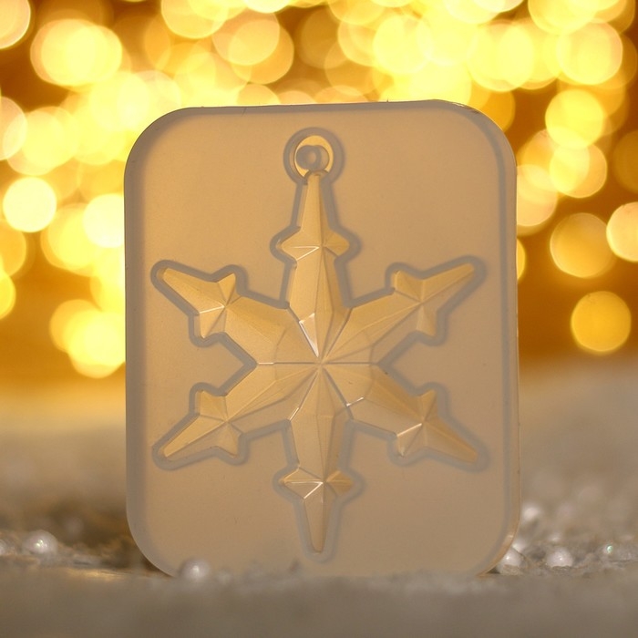 Форма силиконовая универсальная, подвеска «Снежинка-ажурная» Форма силиконовая универсальная, подвеска «Снежинка-ажурная»