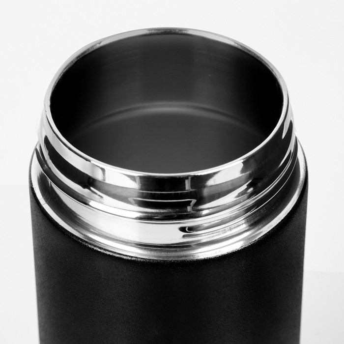 Термос для чая и кофе, 500 мл, с колбой, сохраняет тепло до 8 ч, черный