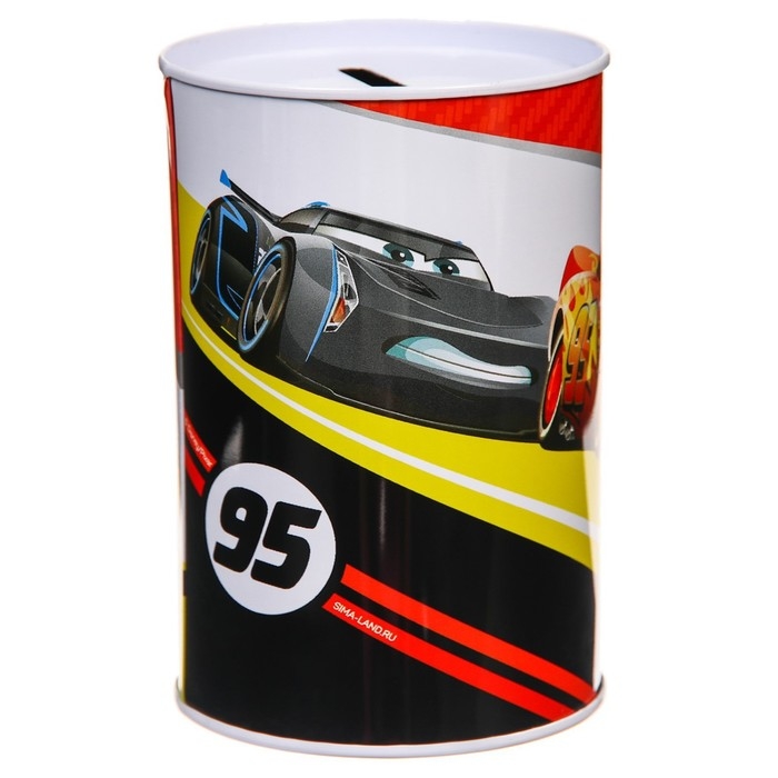 Копилка металлическая, 6,5 см х 6,5 см х 12 см Копилка металлическая, 6,5 см х 6,5 см х 12 см "На первую машину", Тачки