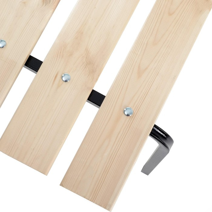 Скамейка садовая Скамейка садовая "Laksi" без спинки, 1.2х0.4х0.45 м, деревянная, металлич. каркас, для дачи