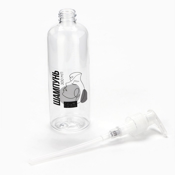 Дозатор для шампуня и кондиционера I love my body, 300 мл, набор 2 шт. Дозатор для шампуня и кондиционера I love my body, 300 мл, набор 2 шт.