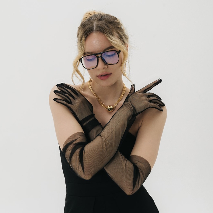 Бусы «Стерео» бусина, 10 нитей, цвет золото, 40 см