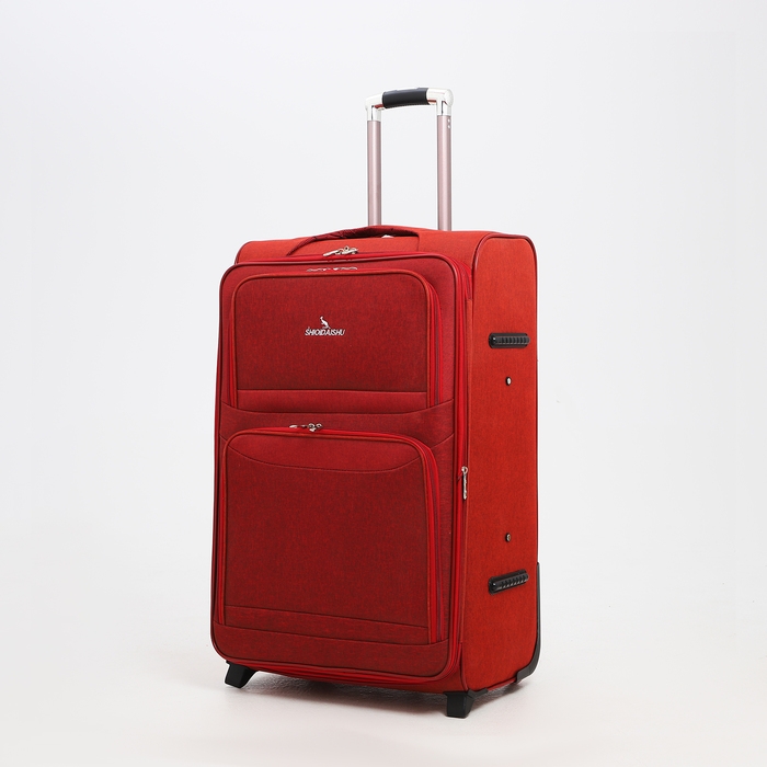 Чемодан большой 95 л (L), отдел на молнии, с расширением, кодовый замок, 3 колеса, 2 наружных кармана, цвет красный Чемодан большой 95 л (L), отдел на молнии, с расширением, кодовый замок, 3 колеса, 2 наружных кармана, цвет красный