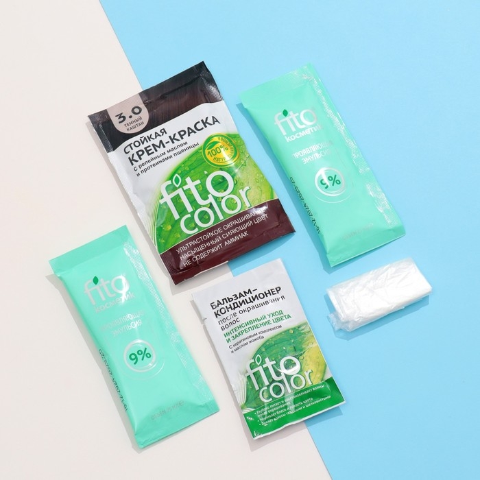 Стойкая крем-краска для волос Fitocolor, тон темный каштан, 115 мл Стойкая крем-краска для волос Fitocolor, тон темный каштан, 115 мл