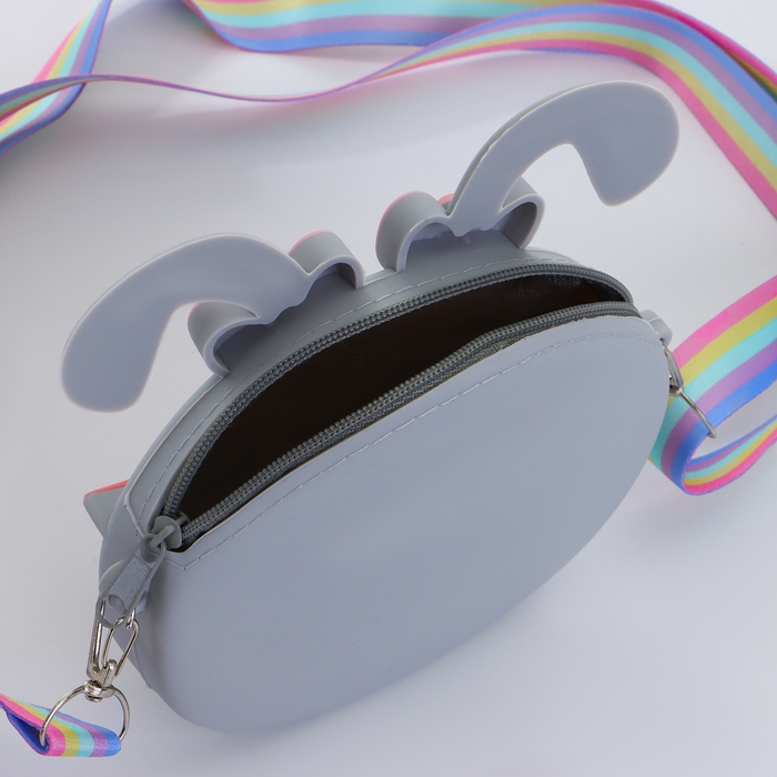 Сумка детская на молнии «Выбражулька», цвет серый