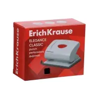 Дырокол ErichKrause Elegance, до 20 листов, диаметр прокола 5.5 мм, расстояние между проколами 80 мм, МИКС