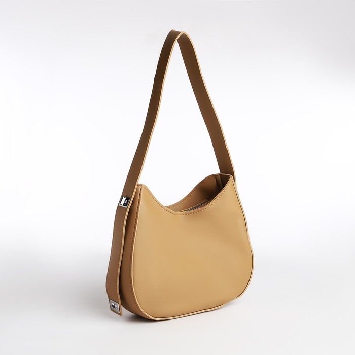 Сумка женская на одно плечо, на молнии, цвет бежевый Сумка женская на одно плечо, на молнии, цвет бежевый