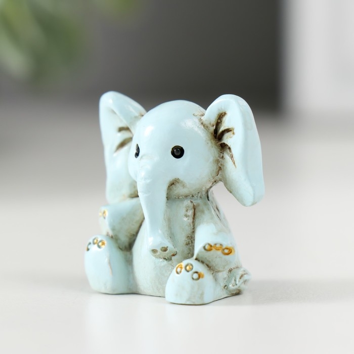 Сувенир полистоун Сувенир полистоун "Сидящий слонёнок" 2х3,2х3 см