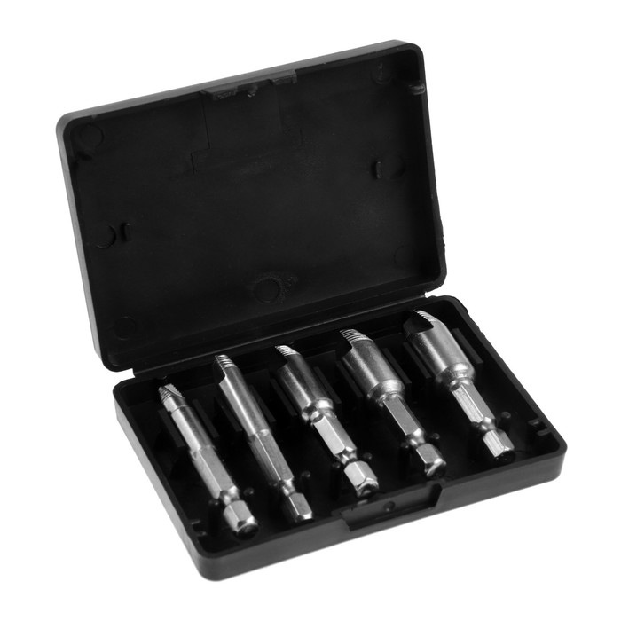 Набор экстракторов ТУНДРА, 5 шт., левая резьба, шестигранный хвостовик Набор экстракторов ТУНДРА, 5 шт., левая резьба, шестигранный хвостовик