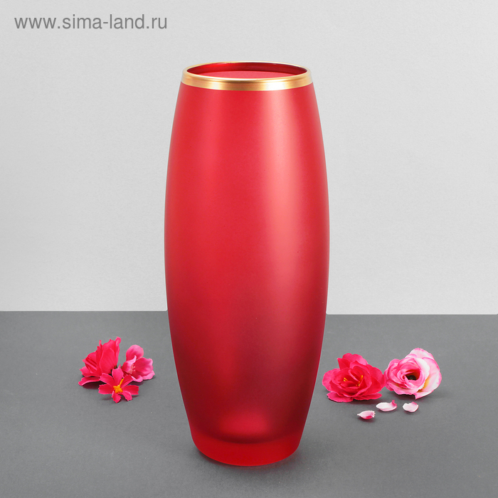 Ваза Ваза "Унисон" красная 8х11х26 см