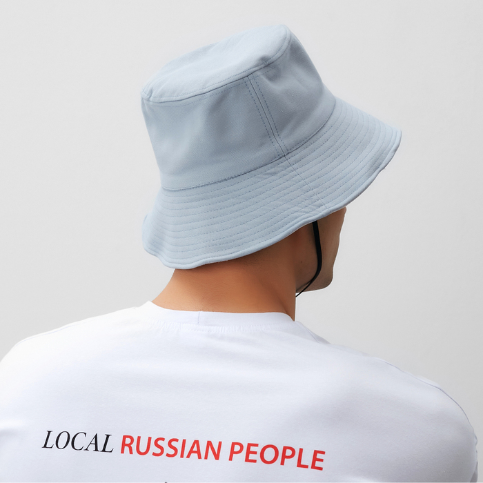 Панама двусторонняя MINAKU, цвет голубой/молочный, размер 56 Панама двусторонняя MINAKU, цвет голубой/молочный, размер 56