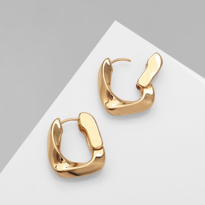 Серьги металл «Богема» изгиб, цвет золото Серьги металл «Богема» изгиб, цвет золото