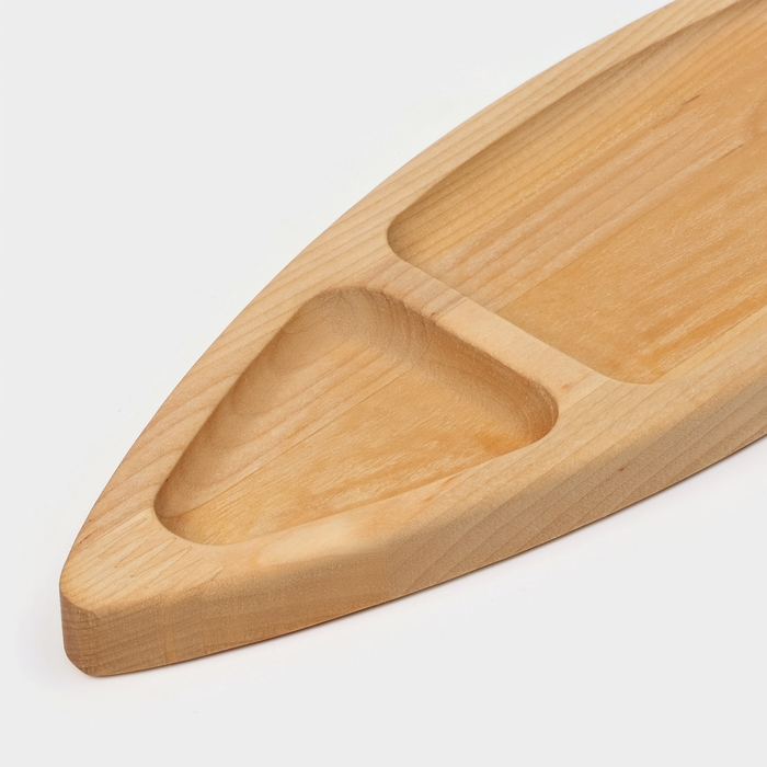 Менажница «Лодочка», 2 секции, d=30×1 см, берёза Менажница «Лодочка», 2 секции, d=30×1 см, берёза