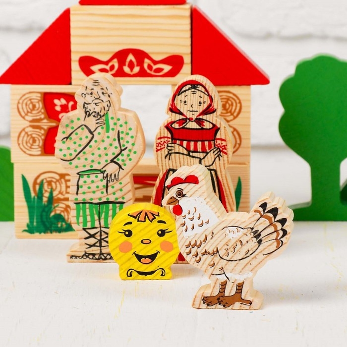 Конструктор «Первые сказки: Колобок, Курочка Ряба, Теремок», 30 элементов Конструктор «Первые сказки: Колобок, Курочка Ряба, Теремок», 30 элементов