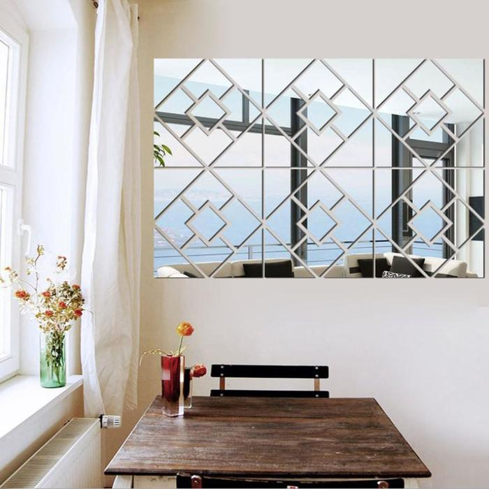 Наклейки интерьерные Наклейки интерьерные "Белин", зеркальные, декор настенный, панно 40 х 60 см, 54 эл