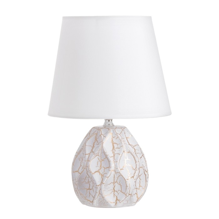 Лампа настольная Лампа настольная "Иветт" 1х40Вт Е14 белый 20х20х30см